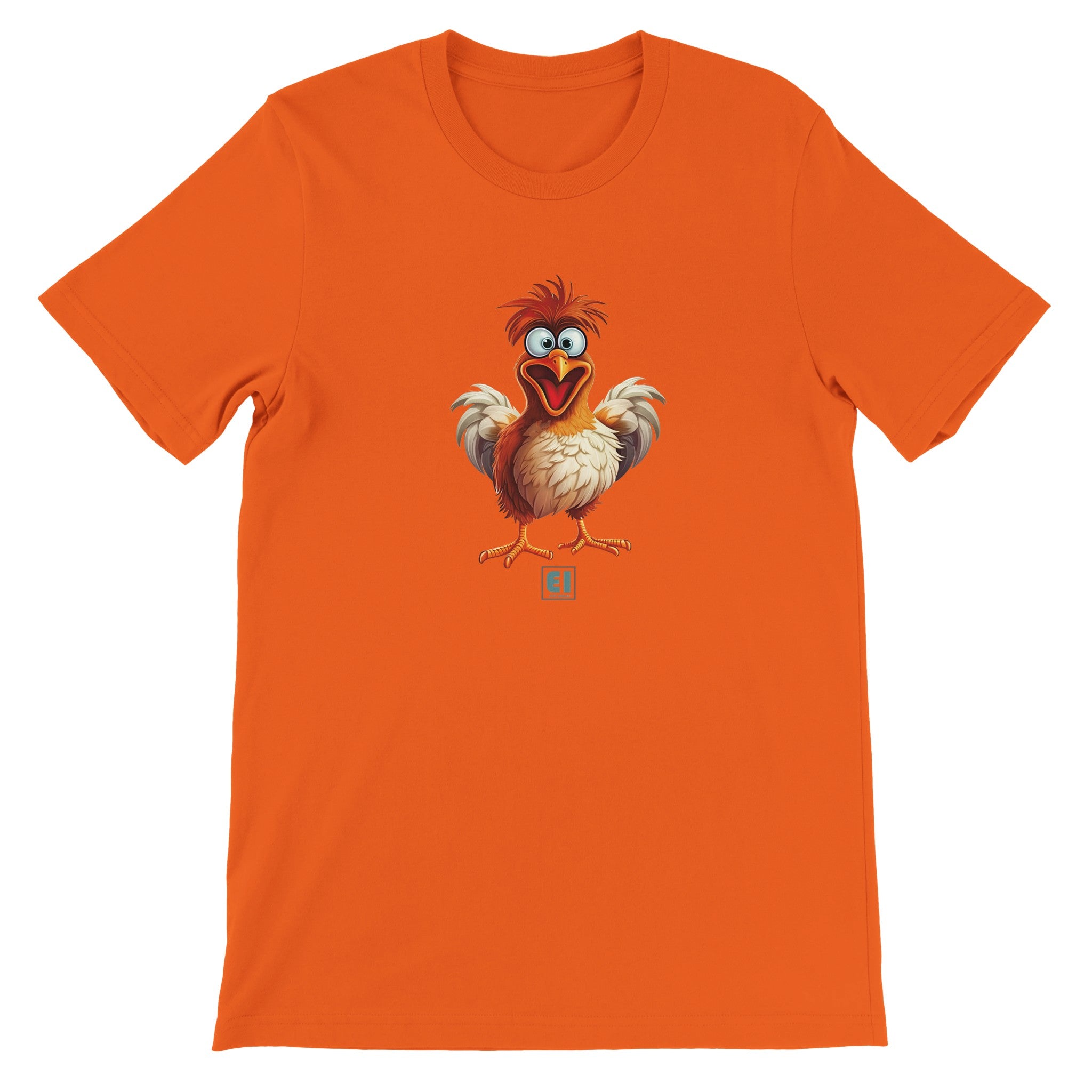 Budget Unisex Crewneck T-shirt/Funny-Chicken - Enet Images
