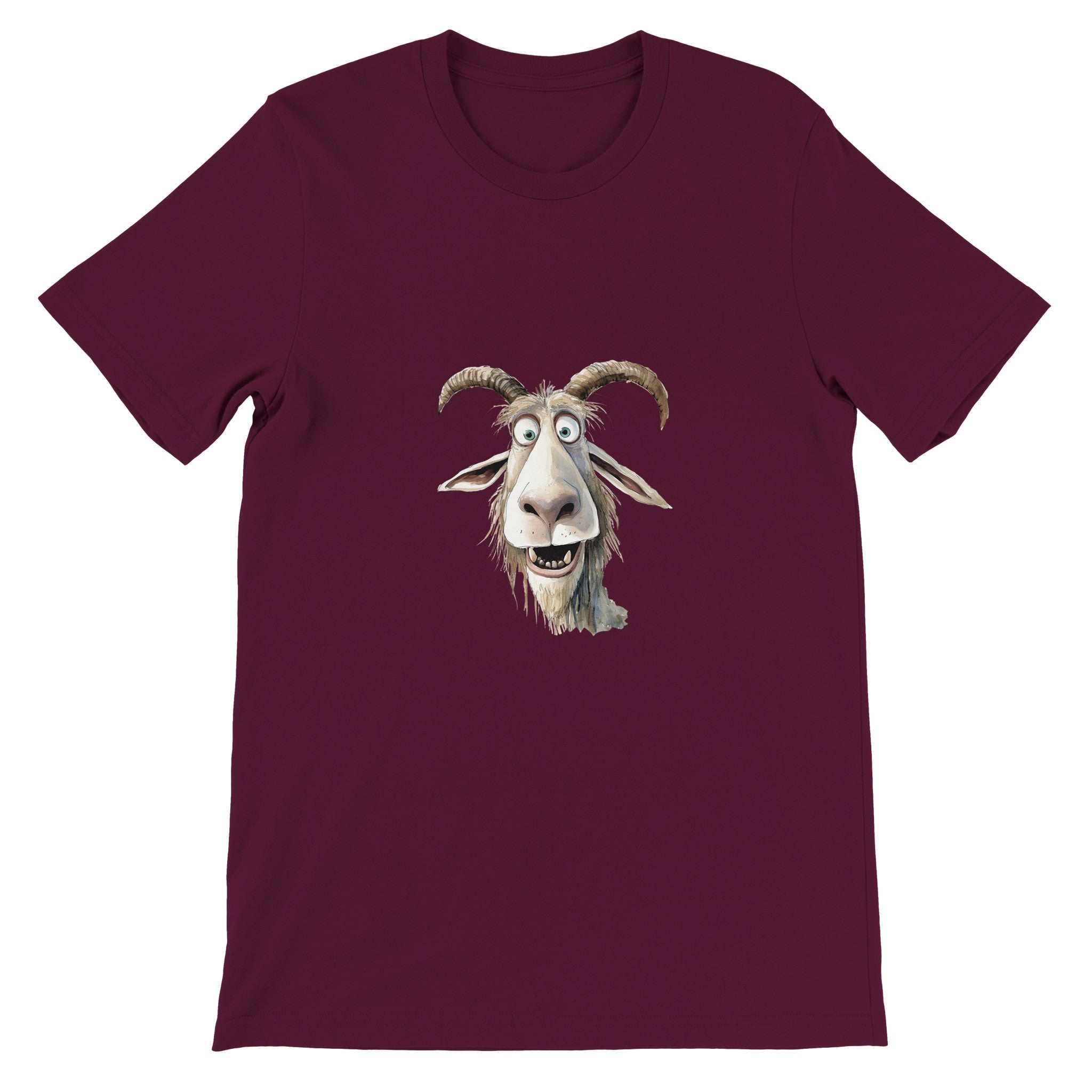 Budget Unisex Crewneck T-shirt/Funny-Goat - Enet Images