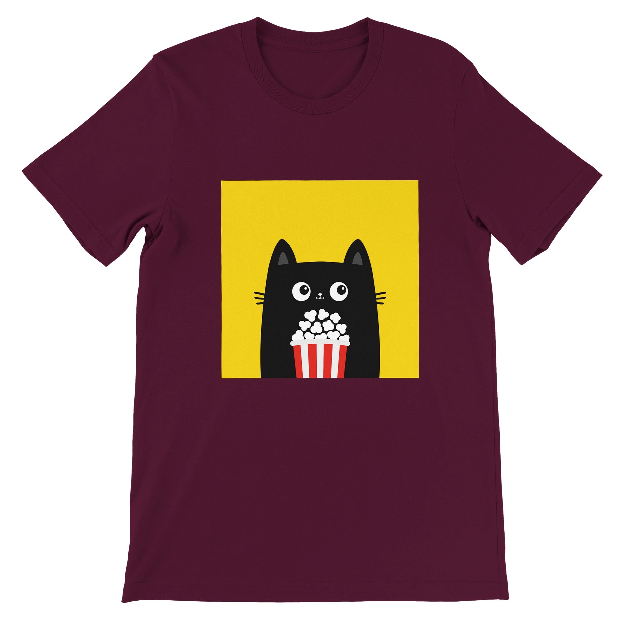 Budget Unisex Crewneck T-shirt/Cat-PopCorn - Enet Images