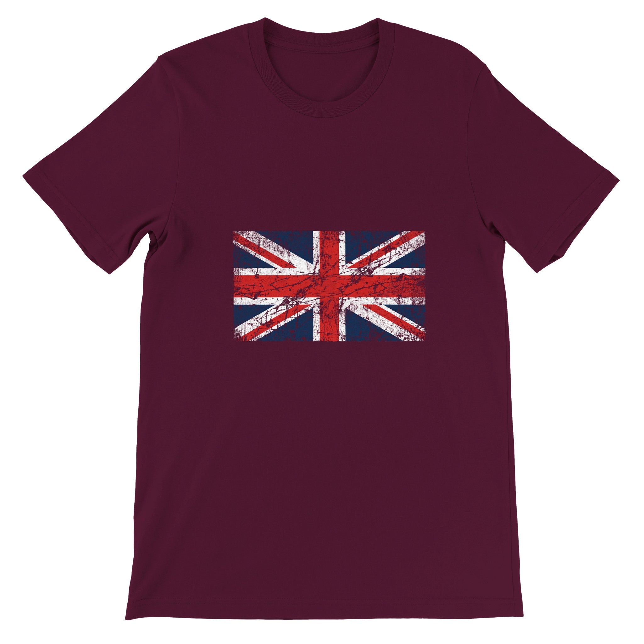Budget Unisex Crewneck T-shirt/UK-Flag-Vintage - Enet Images