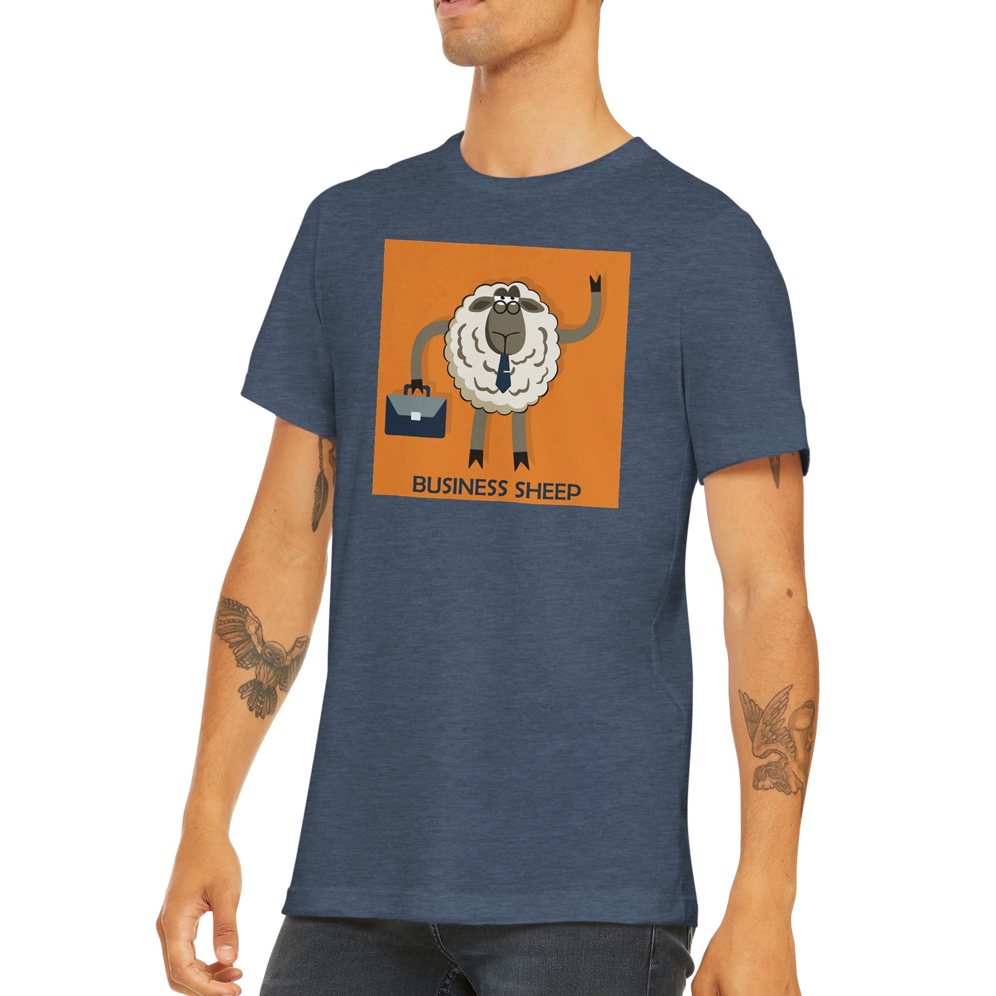 Budget Unisex Crewneck T-shirt/Businnes-Sheep - Enet Images