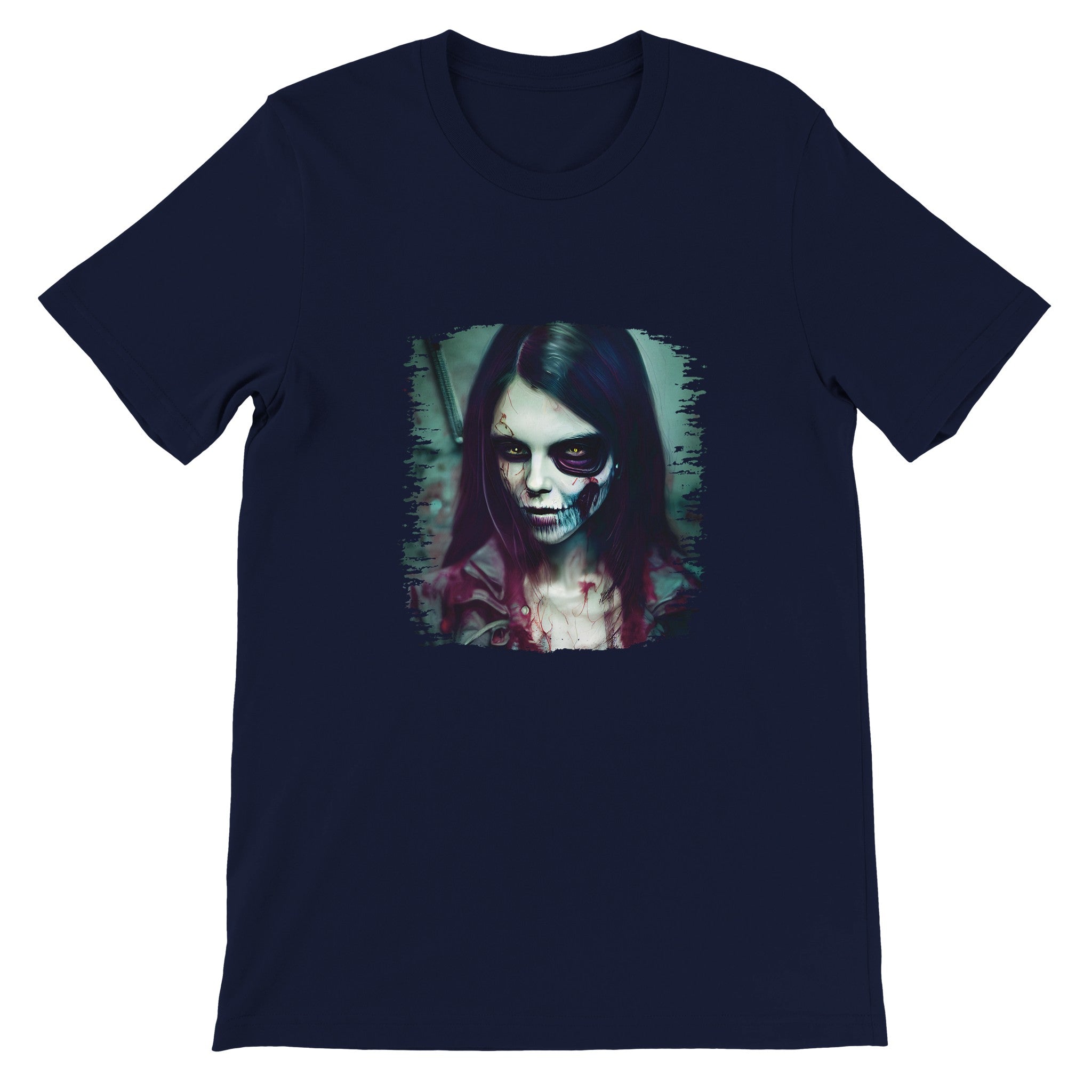 Budget Unisex Crewneck T-shirt/Zombie-Lady - Enet Images