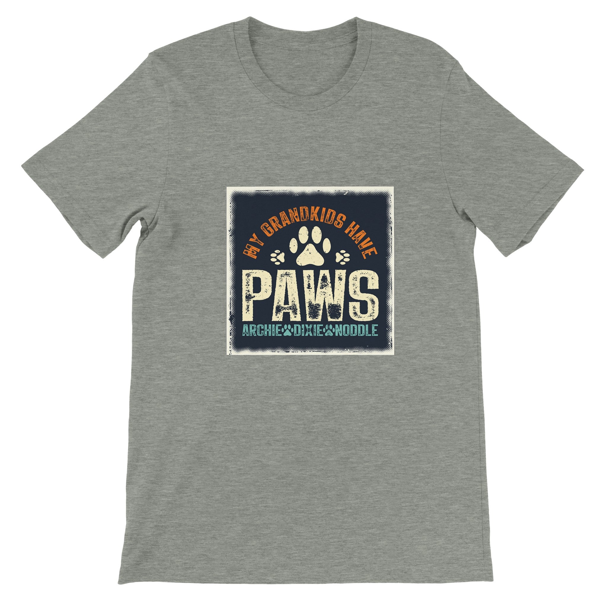 Budget Unisex Crewneck T-shirt/My-Grandkids-Have-Paws - Enet Images