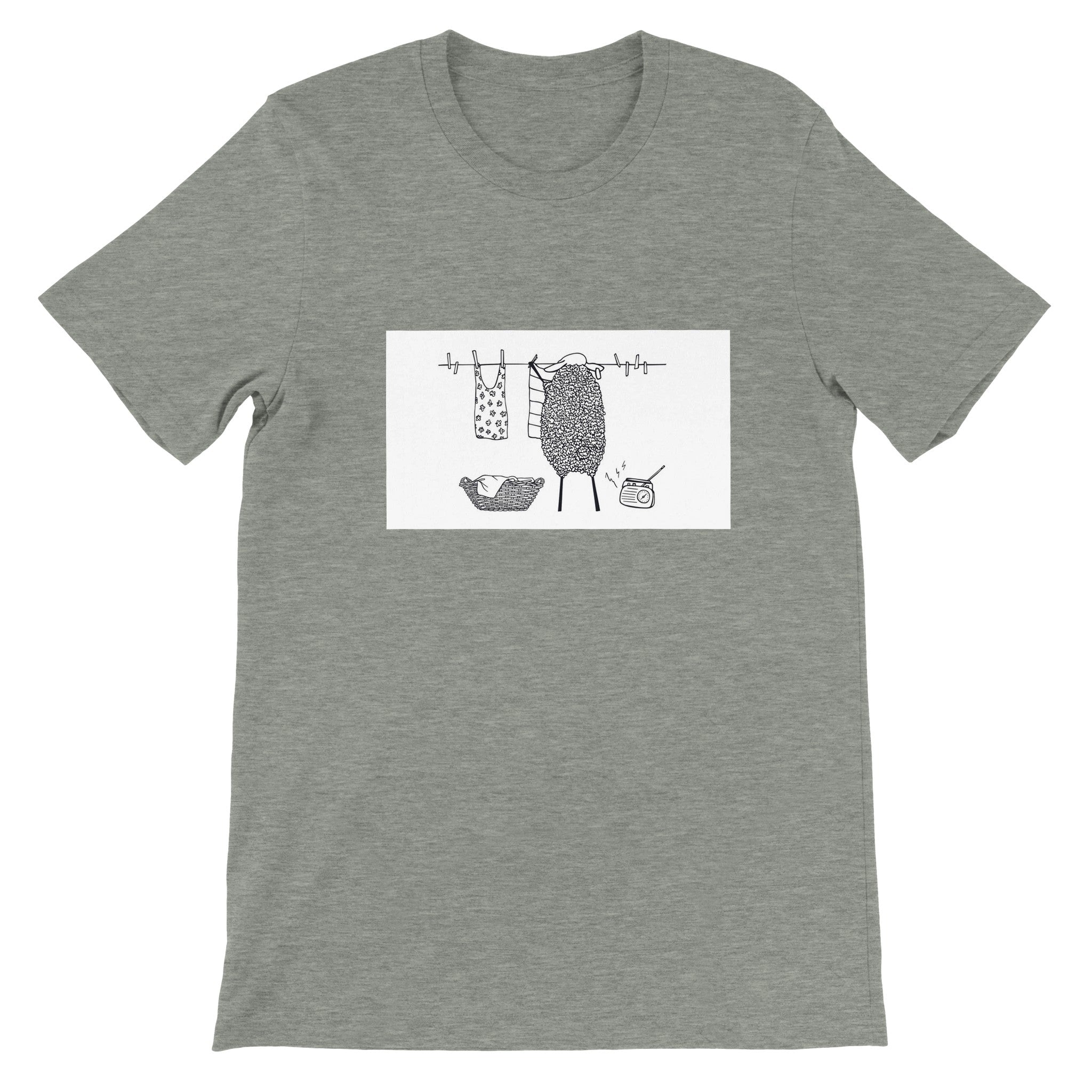 Budget Unisex Crewneck T-shirt/Sheep-Housewife - Enet Images