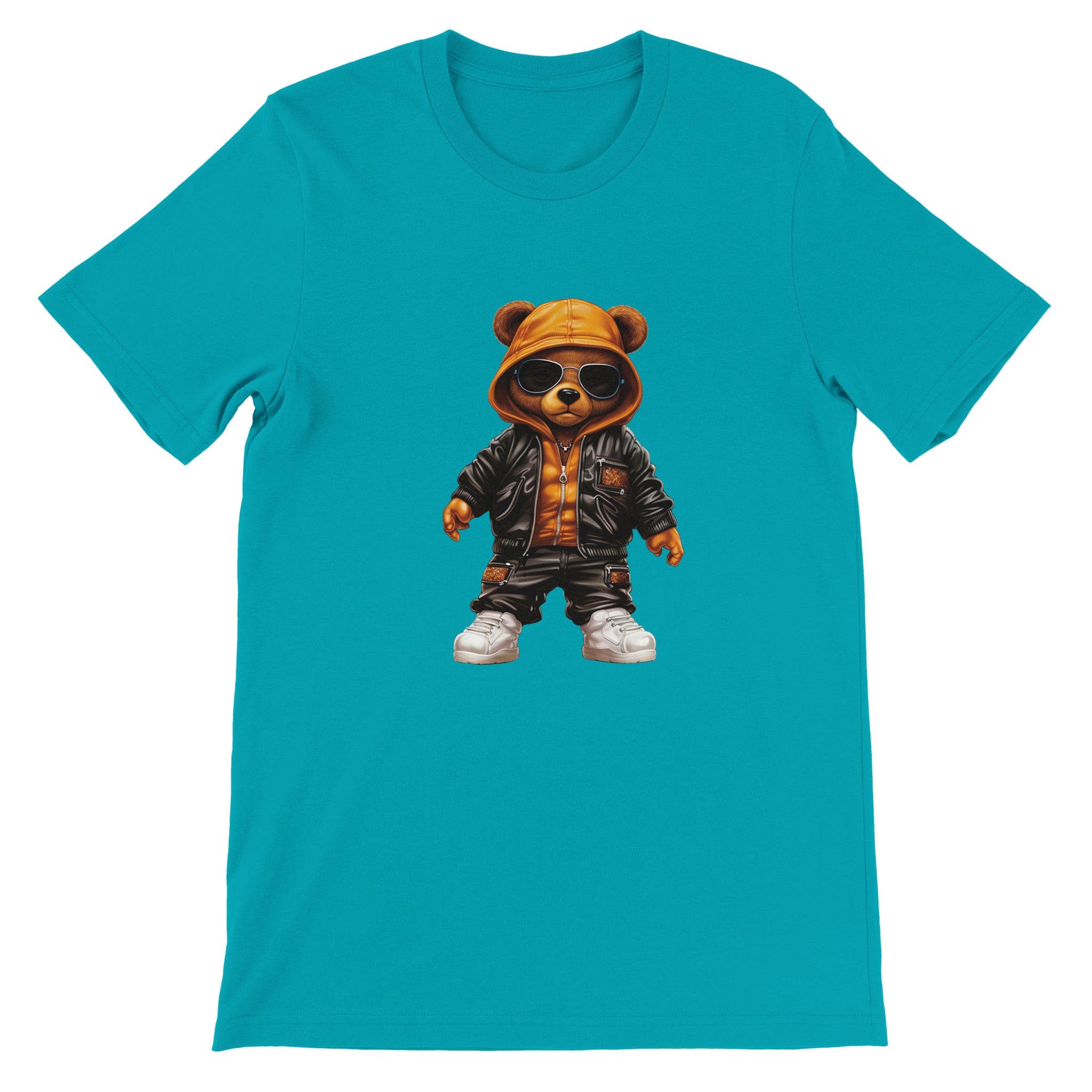 Budget Unisex Crewneck T-shirt/Hip-Hop-Teddy-Bear - Enet Images
