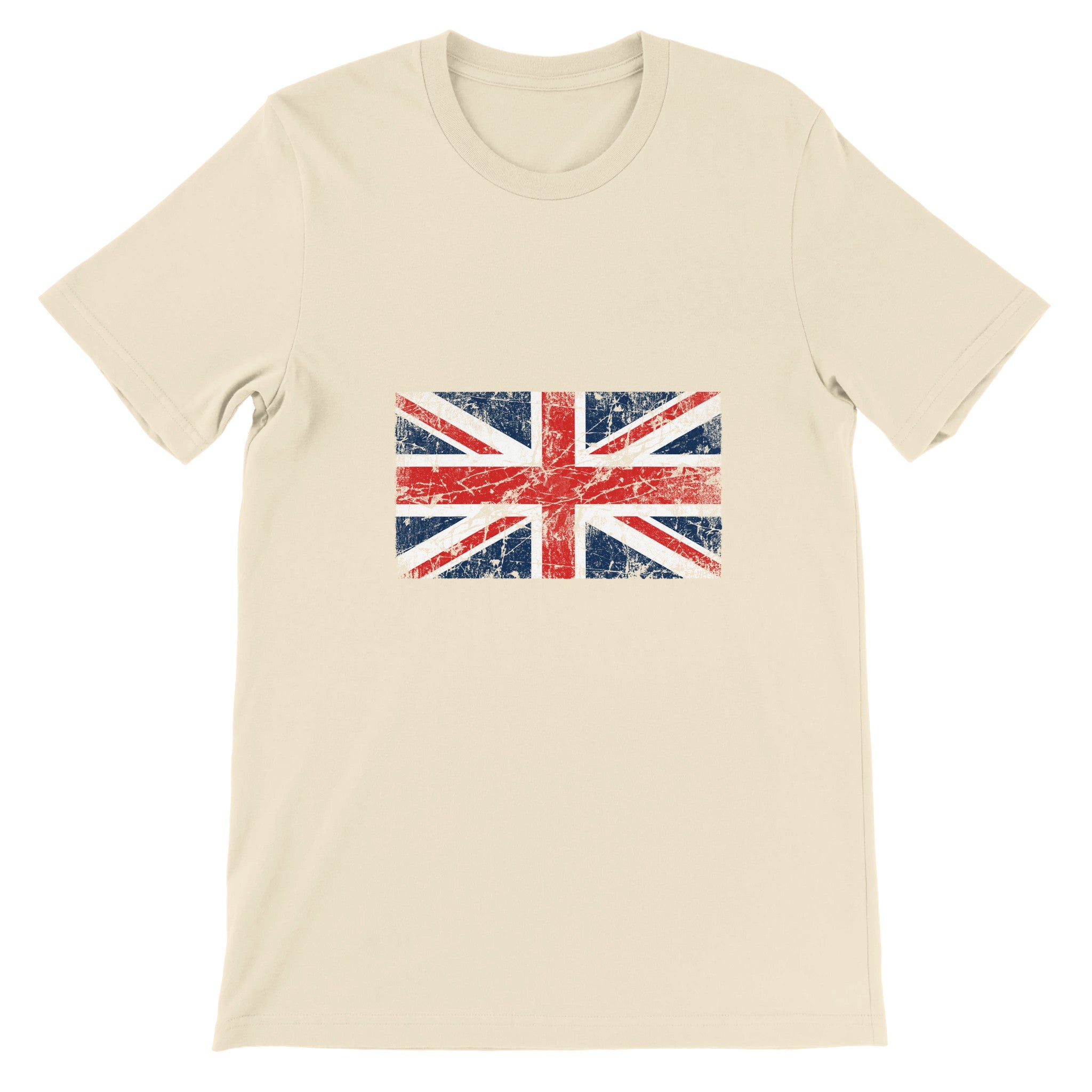 Budget Unisex Crewneck T-shirt/UK-Flag-Vintage - Enet Images