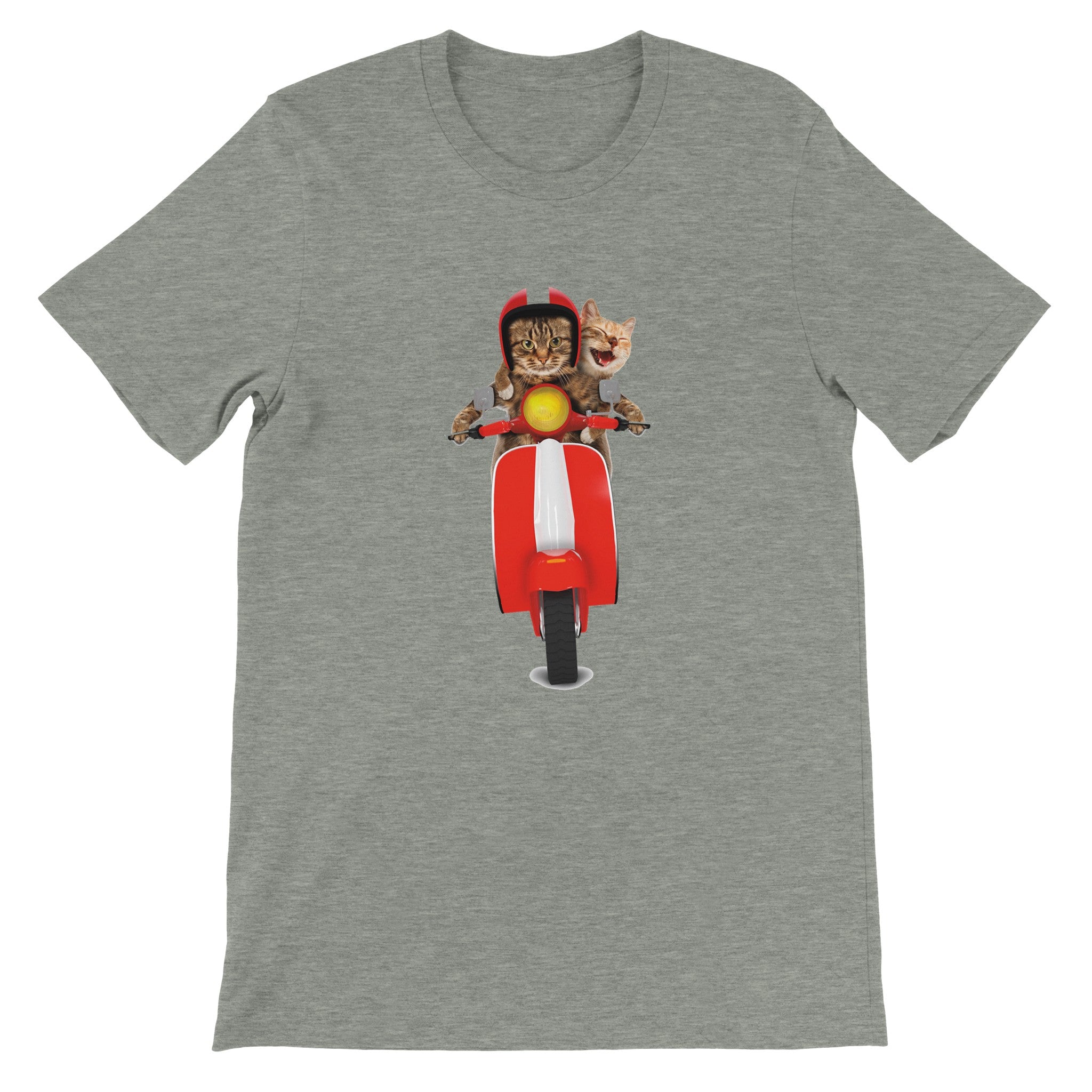 Budget Unisex Crewneck T-shirt/Dog-Cat-Vespa - Enet Images