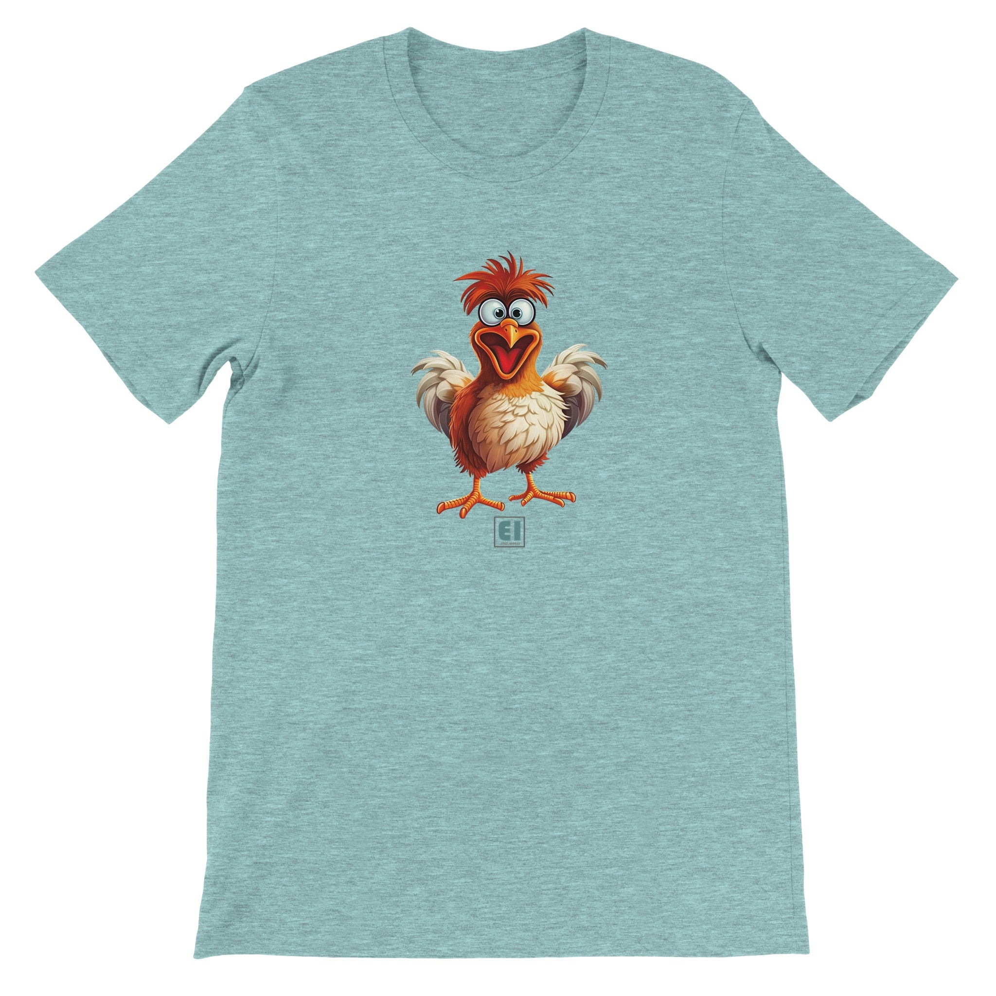 Budget Unisex Crewneck T-shirt/Funny-Chicken - Enet Images