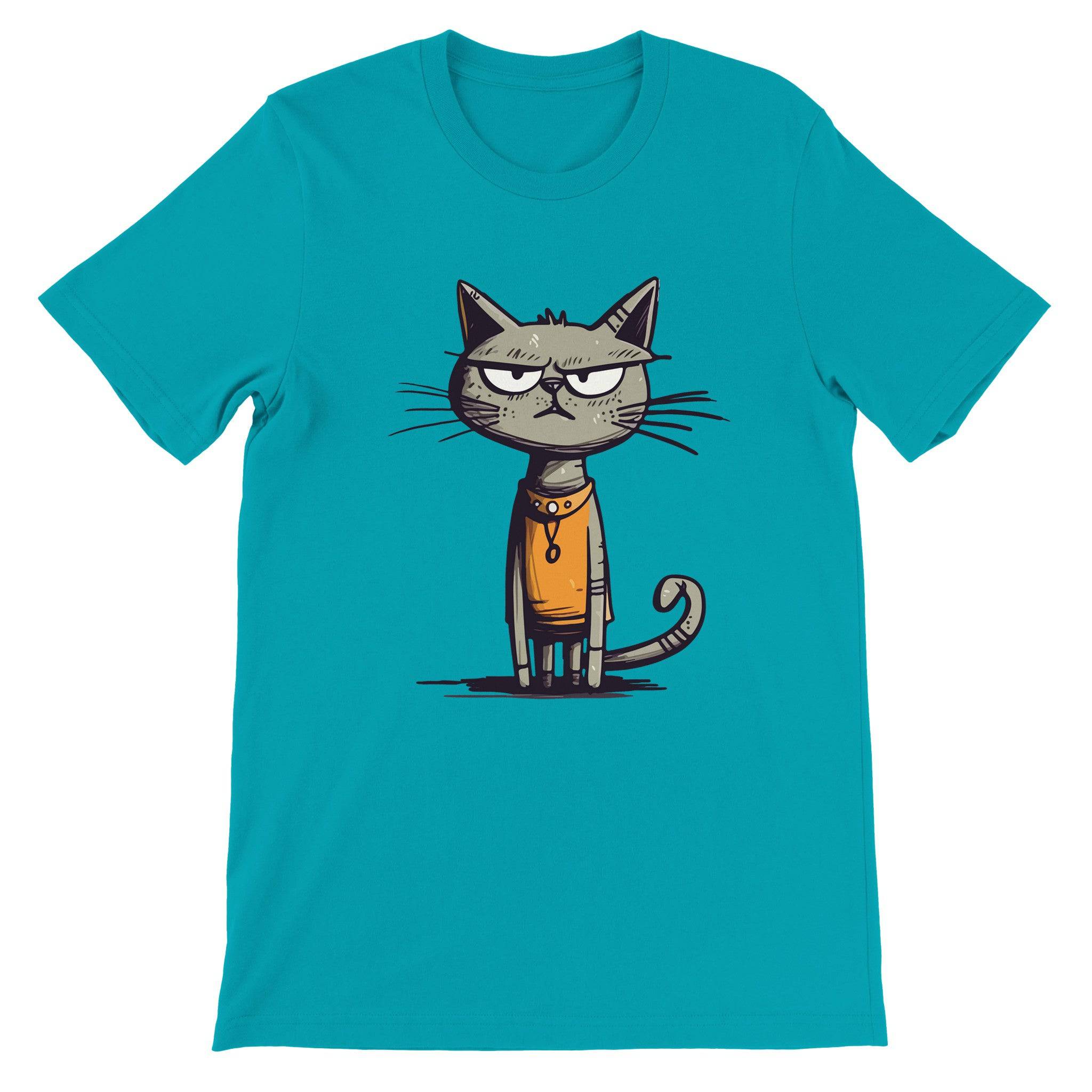 Budget Unisex Crewneck T-shirt/Egyptian-Funny-Cat - Enet Images
