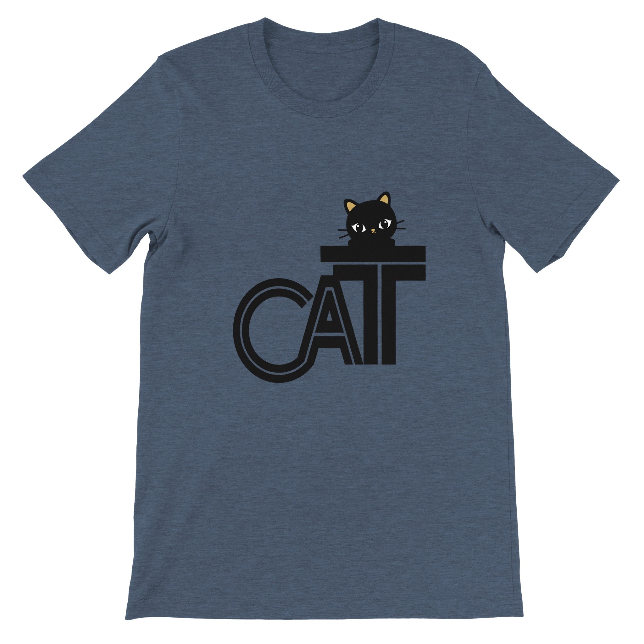 Budget Unisex Crewneck T-shirt/Cat-Funny - Enet Images