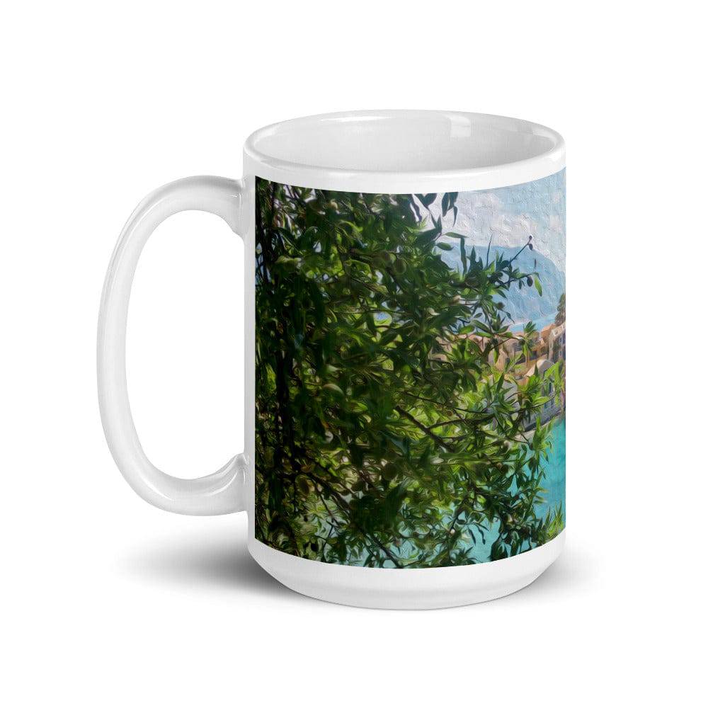 White glossy mug/Assos village 02 - Enet Images