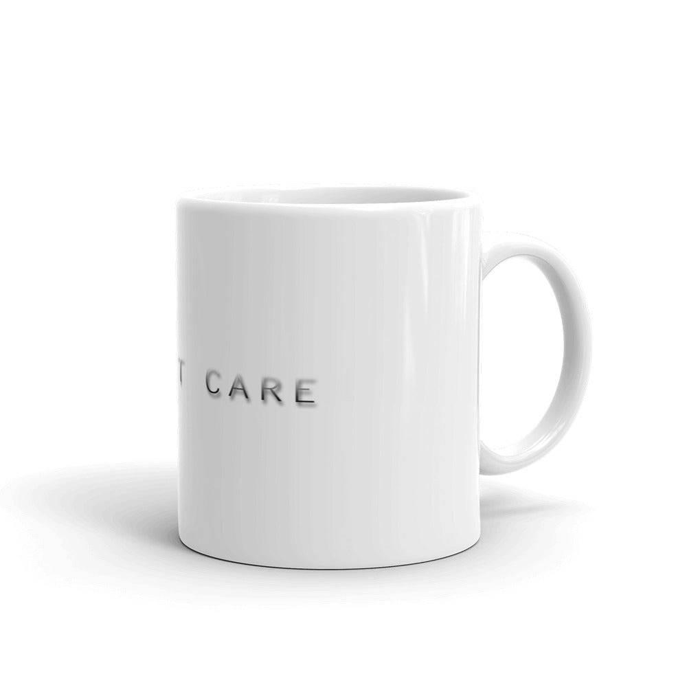 White glossy mug/I dont care - Enet Images