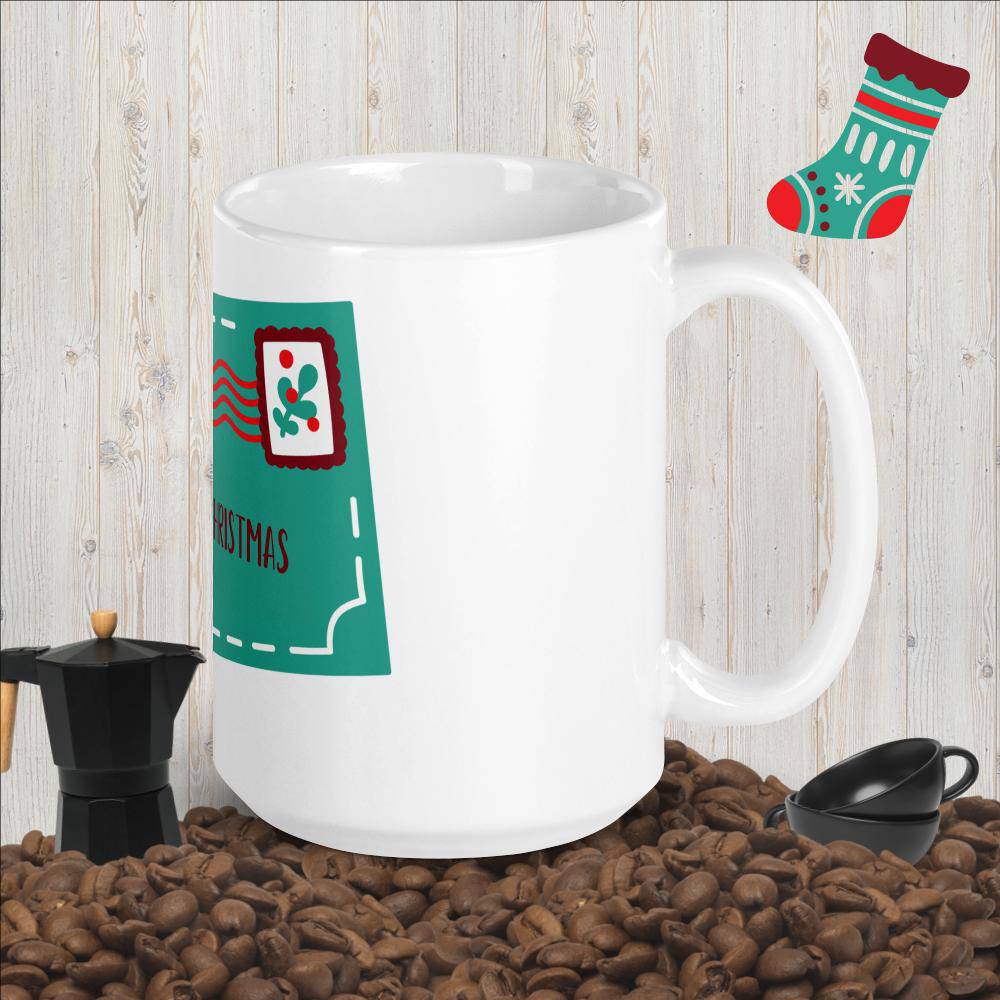 White glossy mug/Merry Christmas - Enet Images