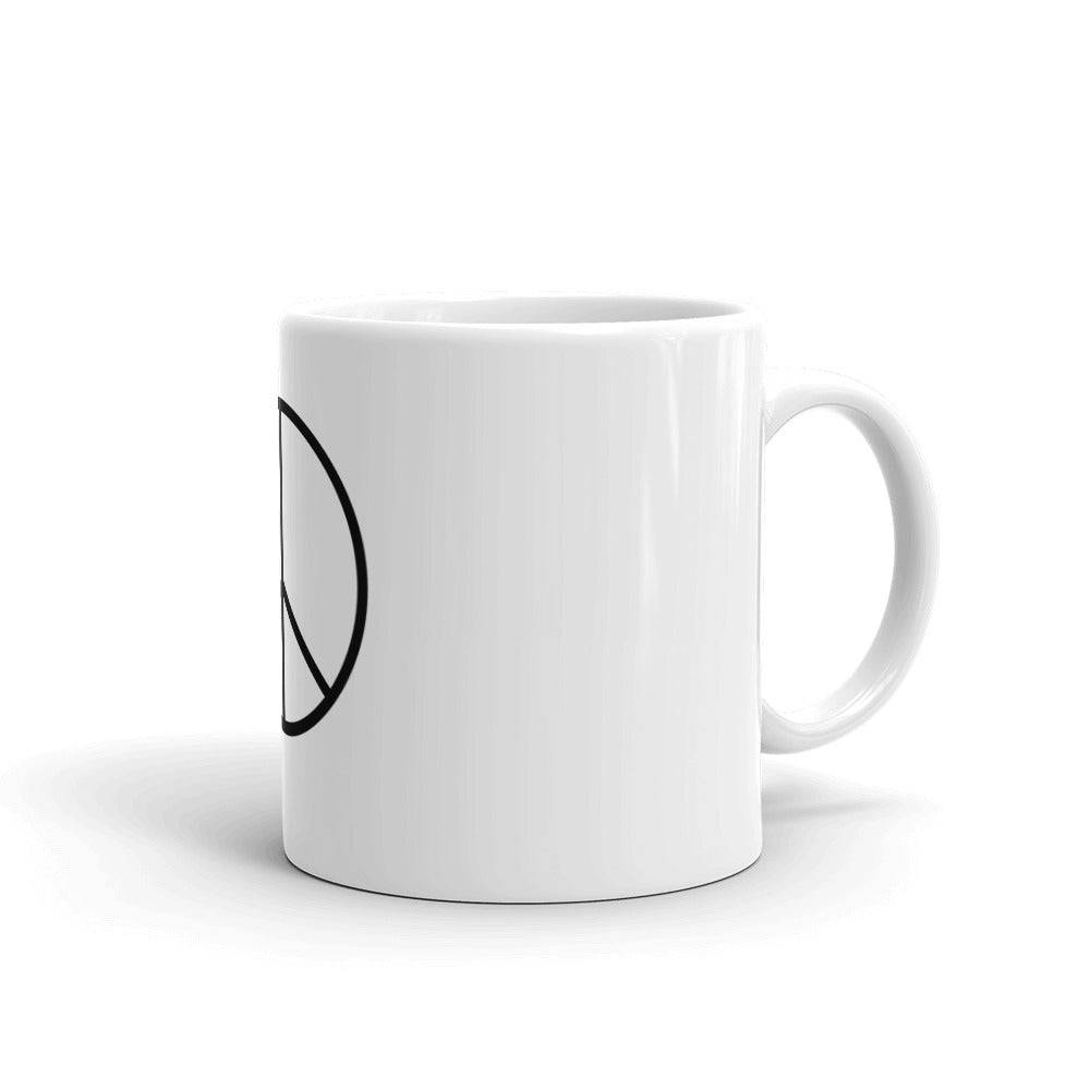 White glossy mug/Peace Black - Enet Images