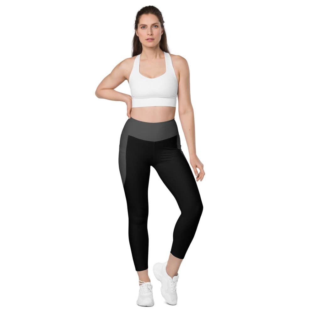 Leggings with pockets/Black & Grey - Enet Images