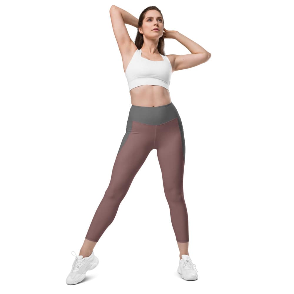Leggings with pockets/Brown-Grey - Enet Images