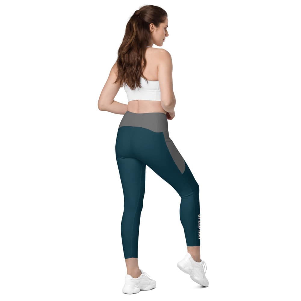 Leggings with pockets/Speed-Run/Blue-Grey - Enet Images