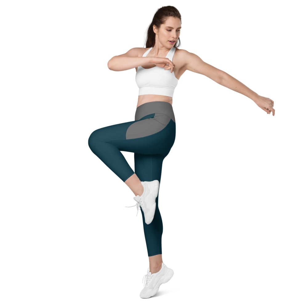 Leggings with pockets/Speed-Run/Blue-Grey - Enet Images