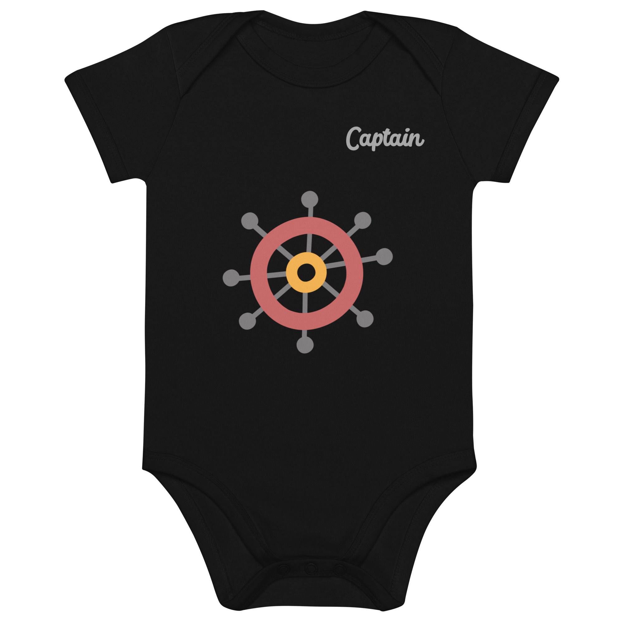 Organic cotton baby bodysuit-Captain - Enet Images