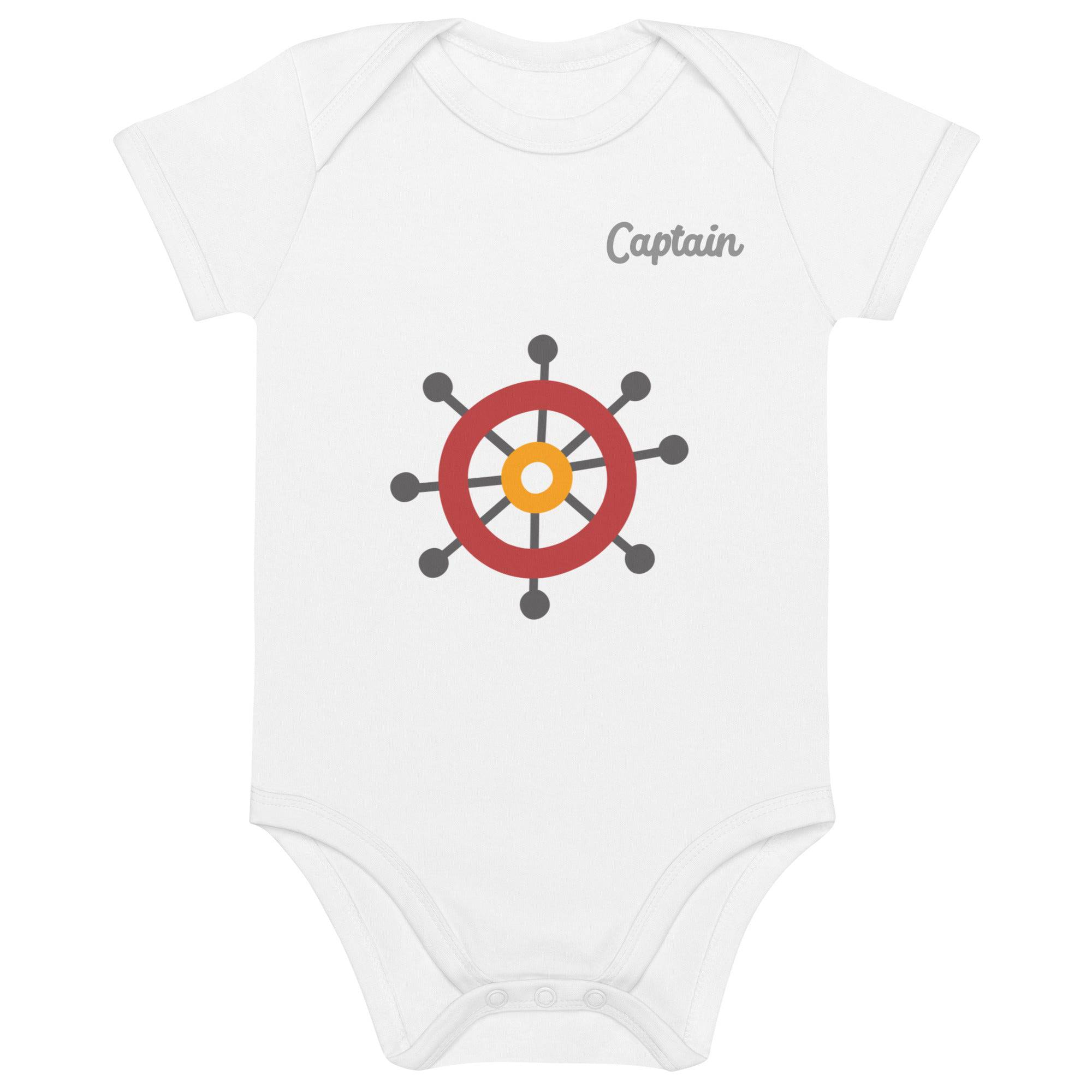 Organic cotton baby bodysuit-Captain - Enet Images