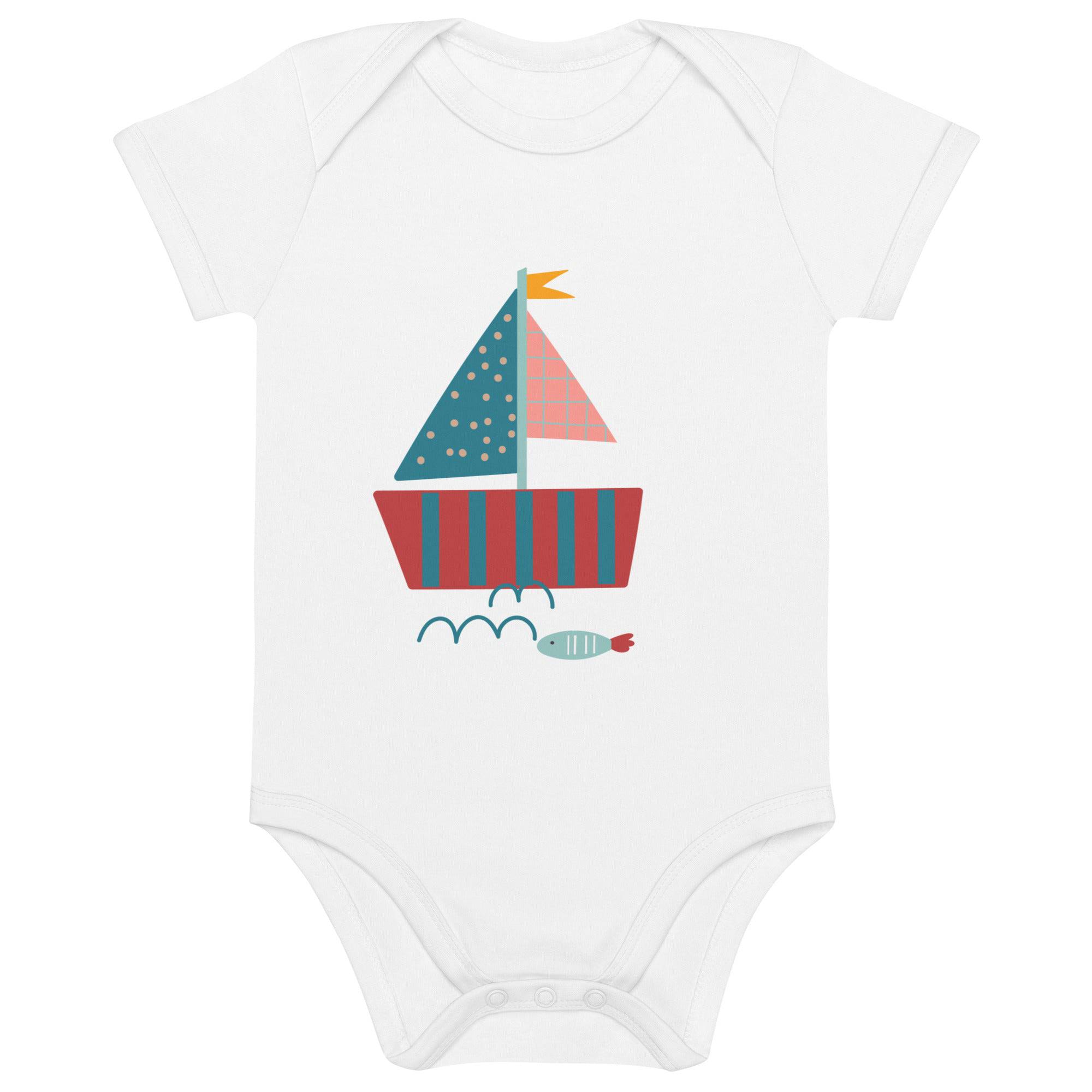 Organic cotton baby bodysuit/Ship - Enet Images