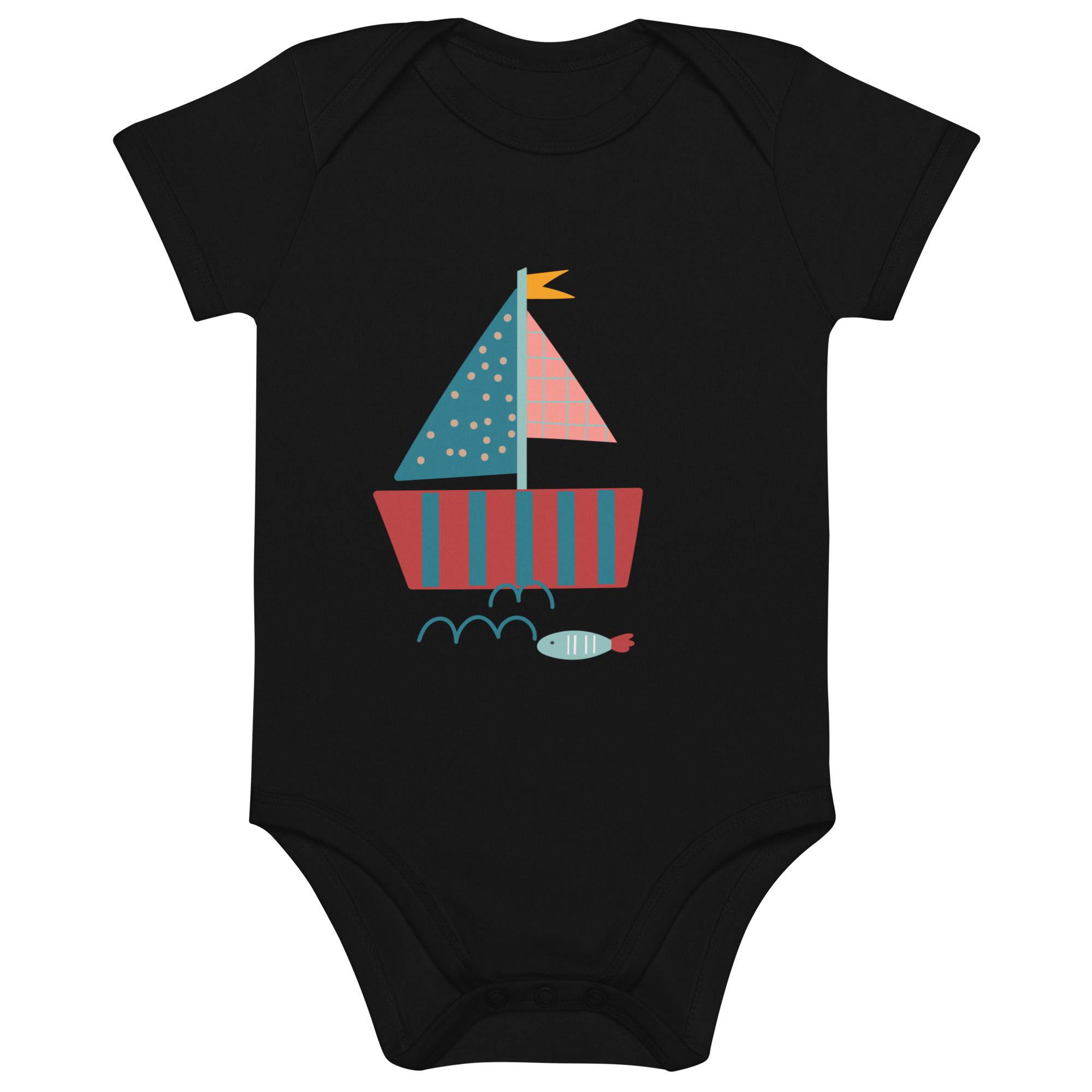 Organic cotton baby bodysuit/Ship - Enet Images