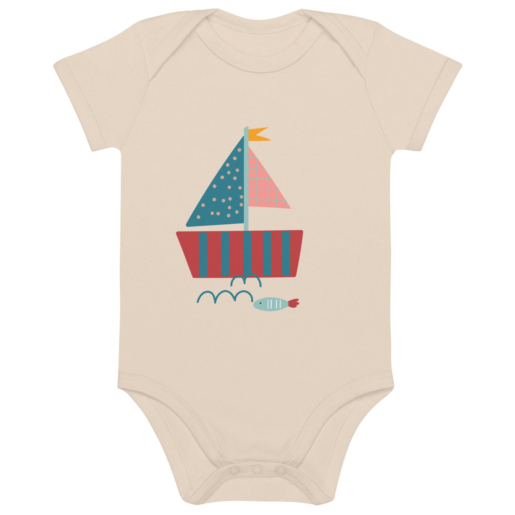 Organic cotton baby bodysuit/Ship - Enet Images