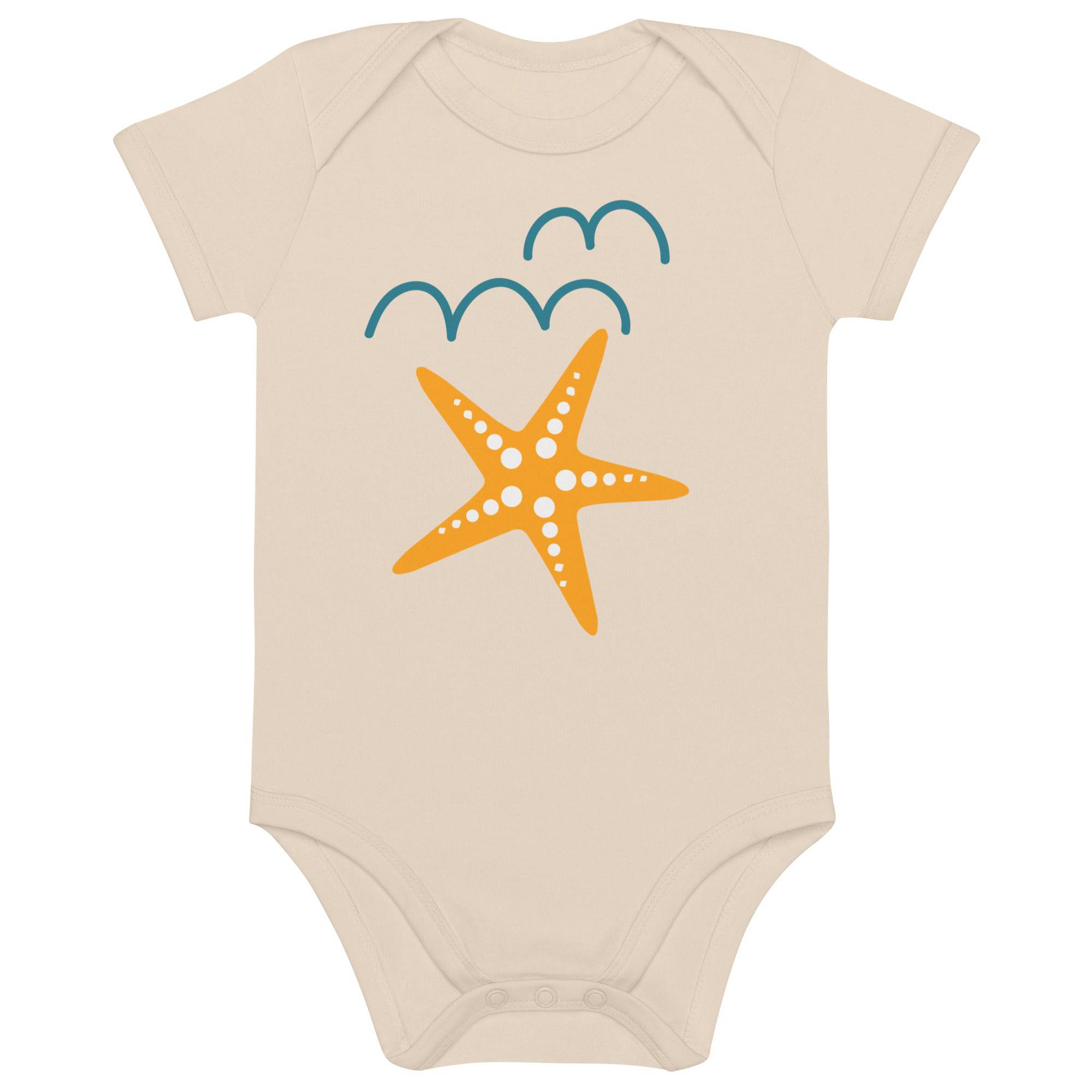 Organic cotton baby bodysuit/Star-Fish - Enet Images