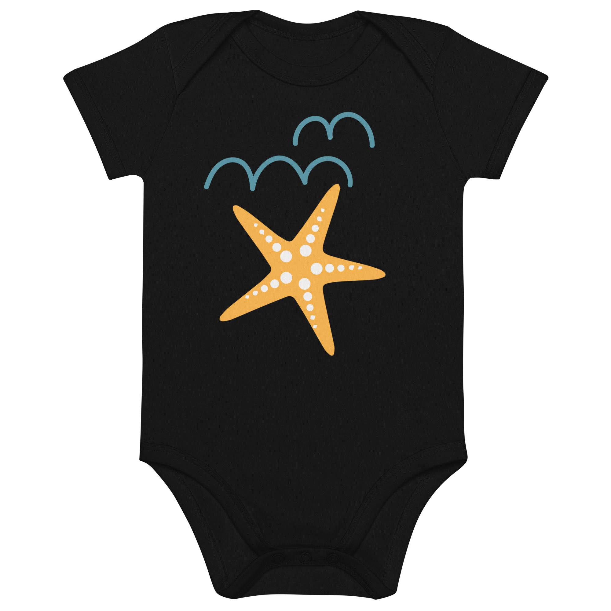 Organic cotton baby bodysuit/Star-Fish - Enet Images