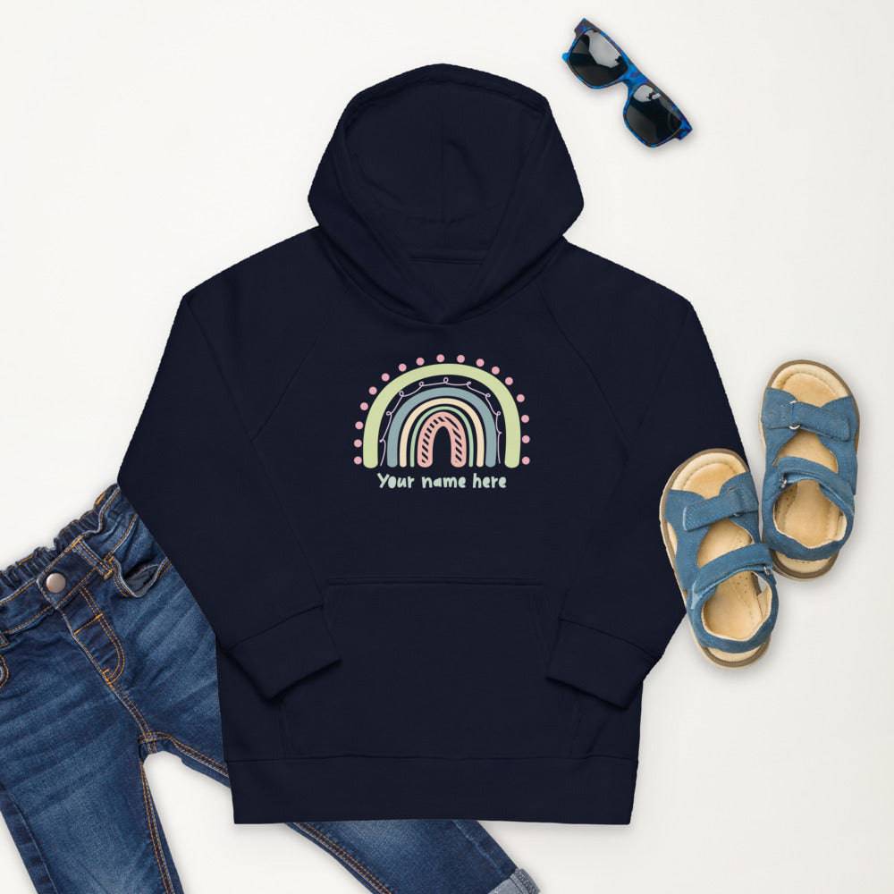 Kids eco hoodie/Rainbow/Personalized - Enet Images
