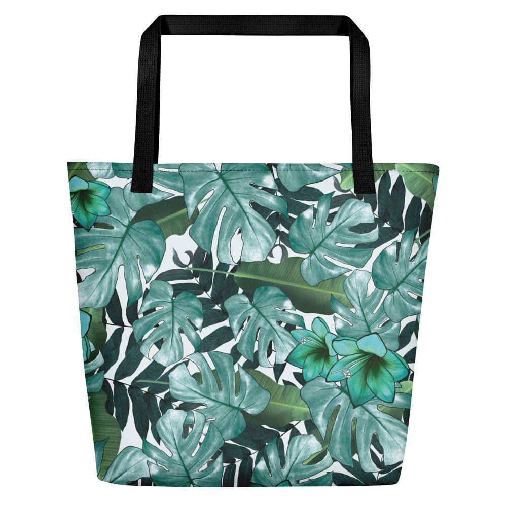 Beach Bag/Floral Green - Enet Images