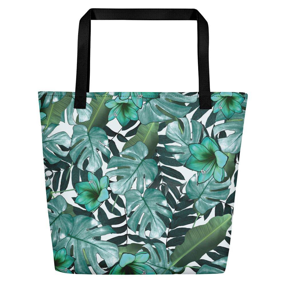 Beach Bag/Floral Green - Enet Images