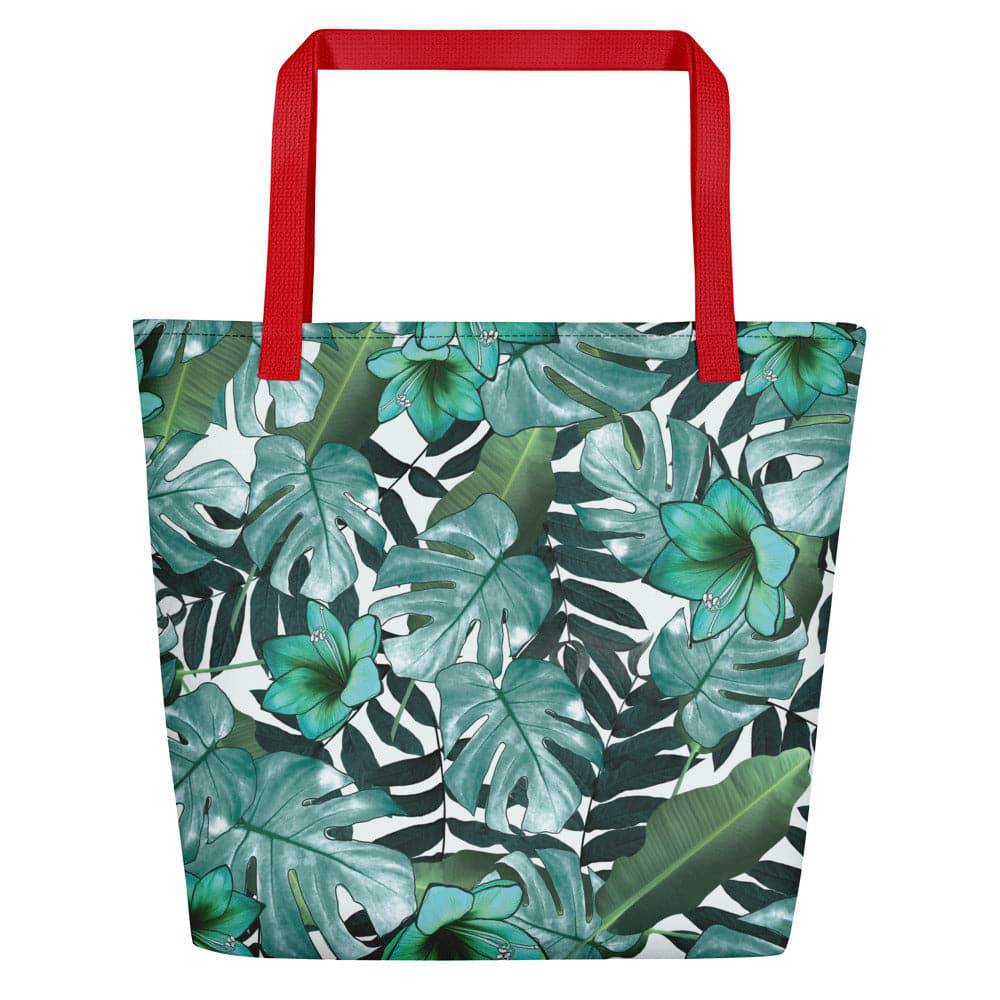 Beach Bag/Floral Green - Enet Images