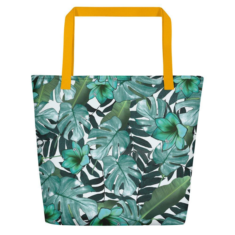Beach Bag/Floral Green - Enet Images