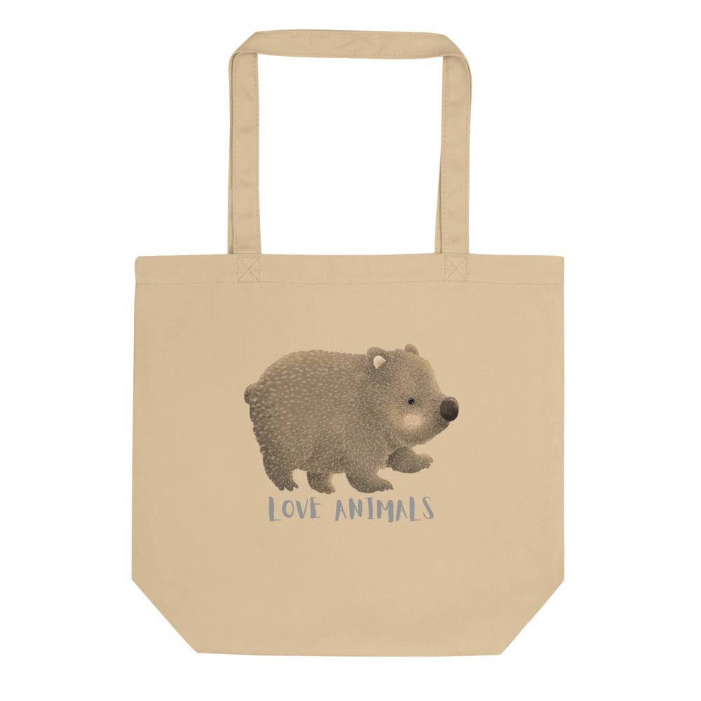 Eco Tote Bag/Love Animals Wombat - Enet Images
