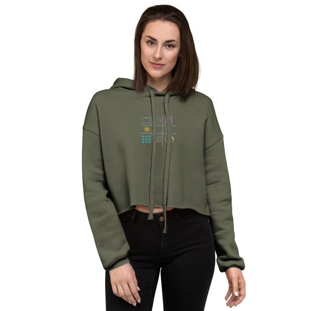 Crop Hoodie/Artistic Shapes - Enet Images