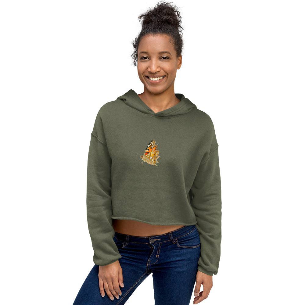 Crop Hoodie/Butterfly - Enet Images