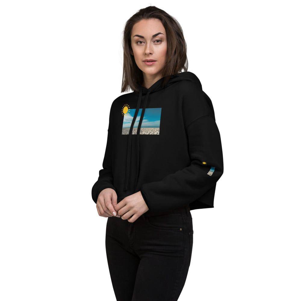 Crop Hoodie/pebble beach - Enet Images