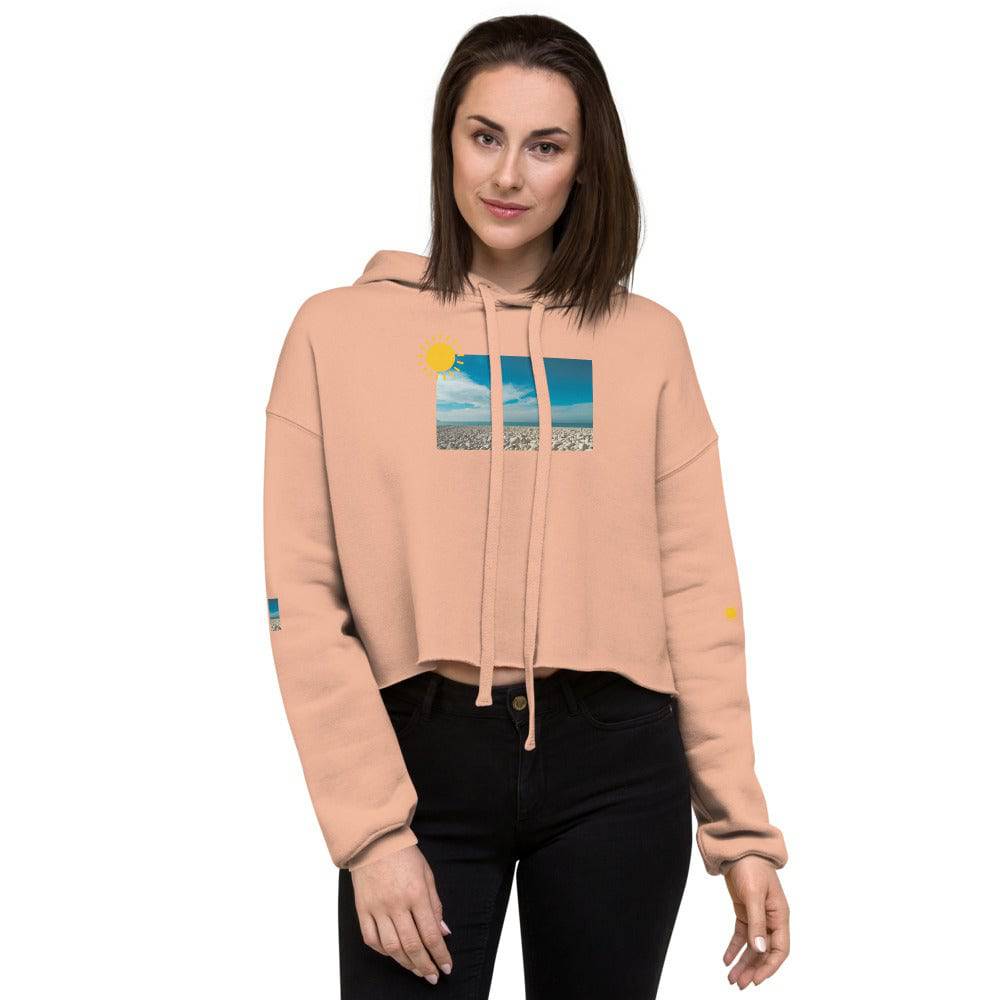 Crop Hoodie/pebble beach - Enet Images