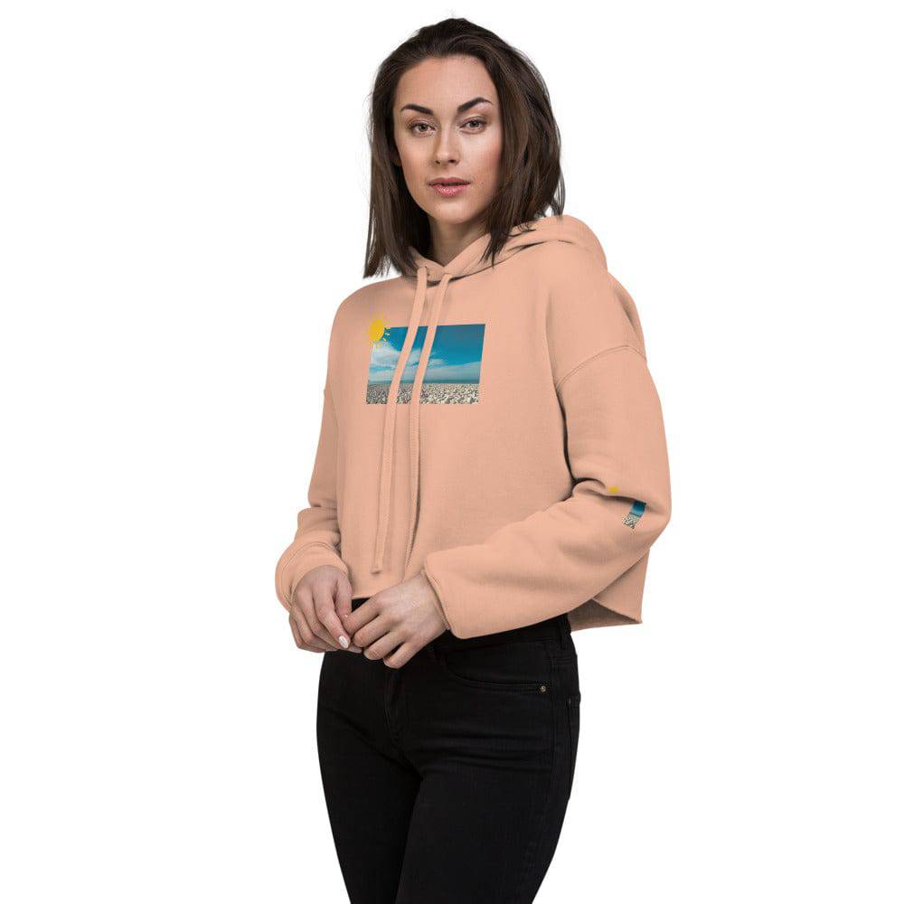 Crop Hoodie/pebble beach - Enet Images