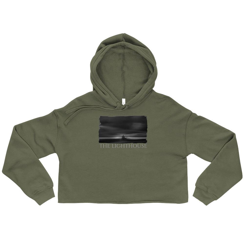 Crop Hoodie/The Lighthouse B&W/Personalised - Enet Images