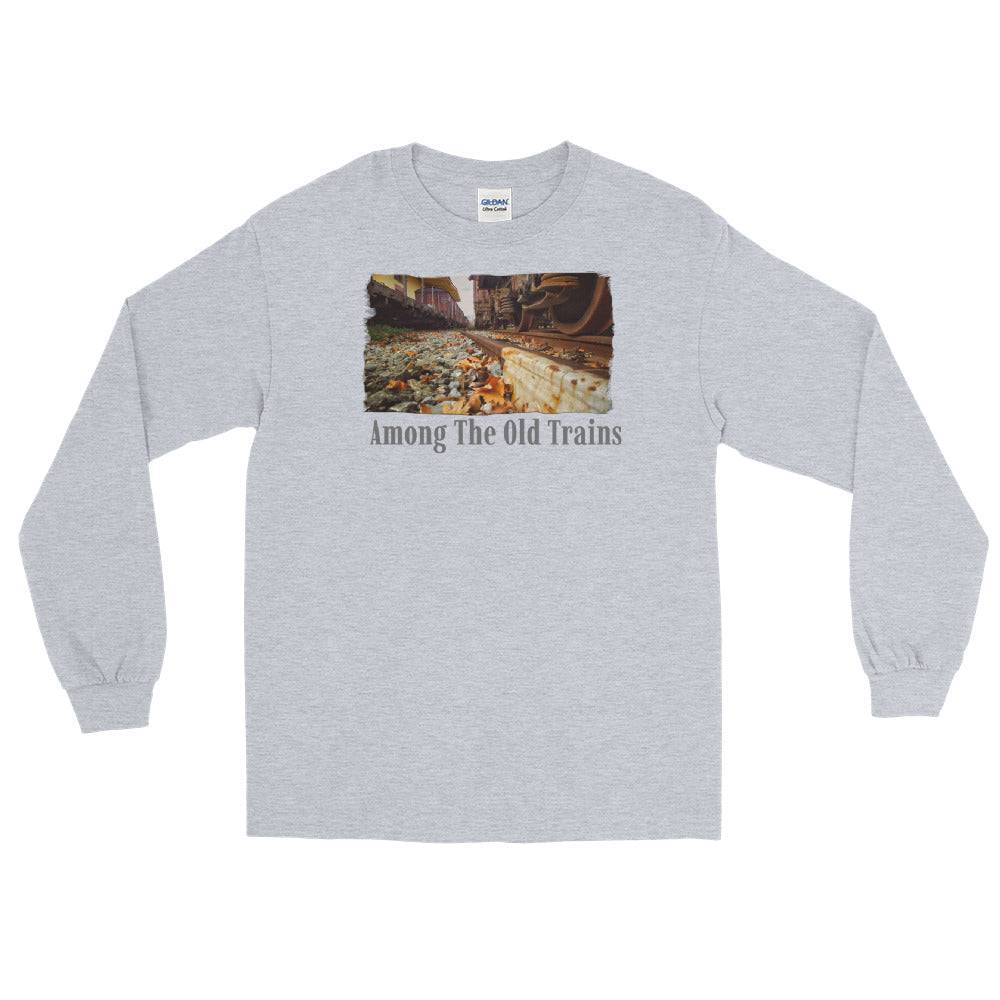Men’s Long Sleeve Shirt/Among The Old Trains - Enet Images