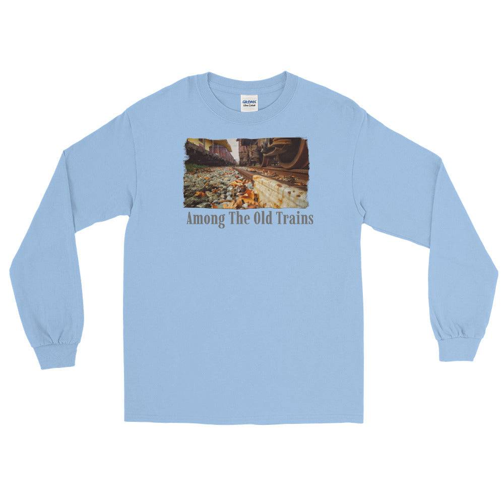 Men’s Long Sleeve Shirt/Among The Old Trains - Enet Images