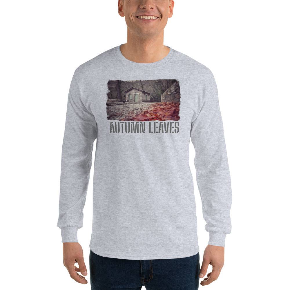 Men’s Long Sleeve Shirt/Autumn Leaves/personalised - Enet Images