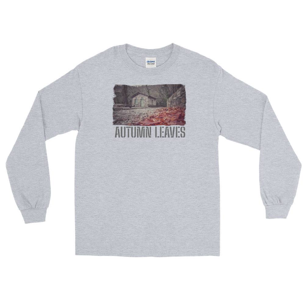 Men’s Long Sleeve Shirt/Autumn Leaves/personalised - Enet Images