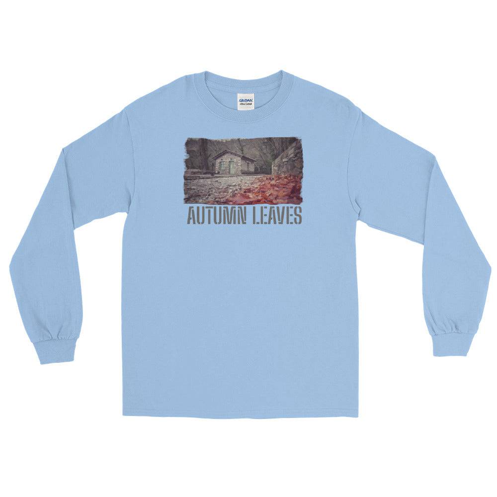 Men’s Long Sleeve Shirt/Autumn Leaves/personalised - Enet Images