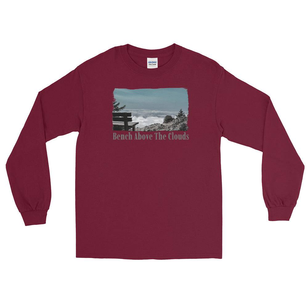 Men’s Long Sleeve Shirt/Bench Above The Clouds/Personalised - Enet Images