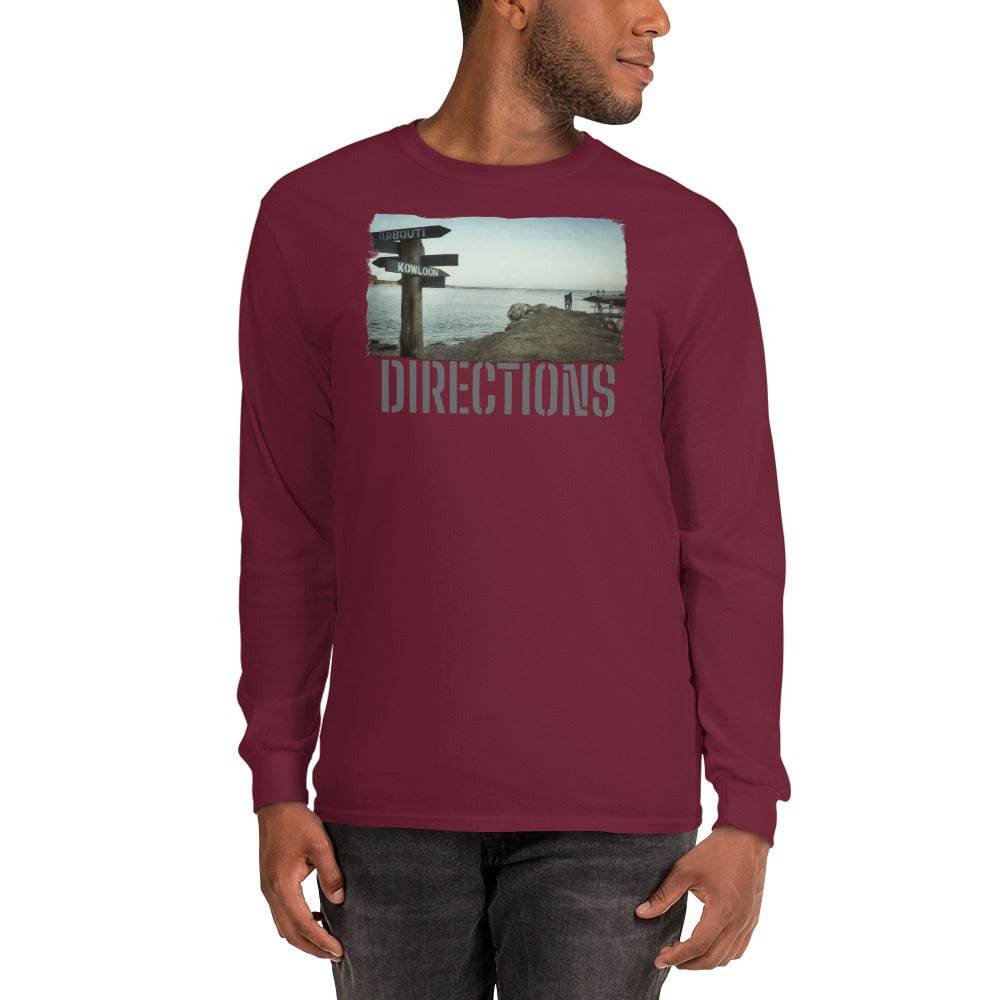 Men’s Long Sleeve Shirt/Directions/personalised - Enet Images