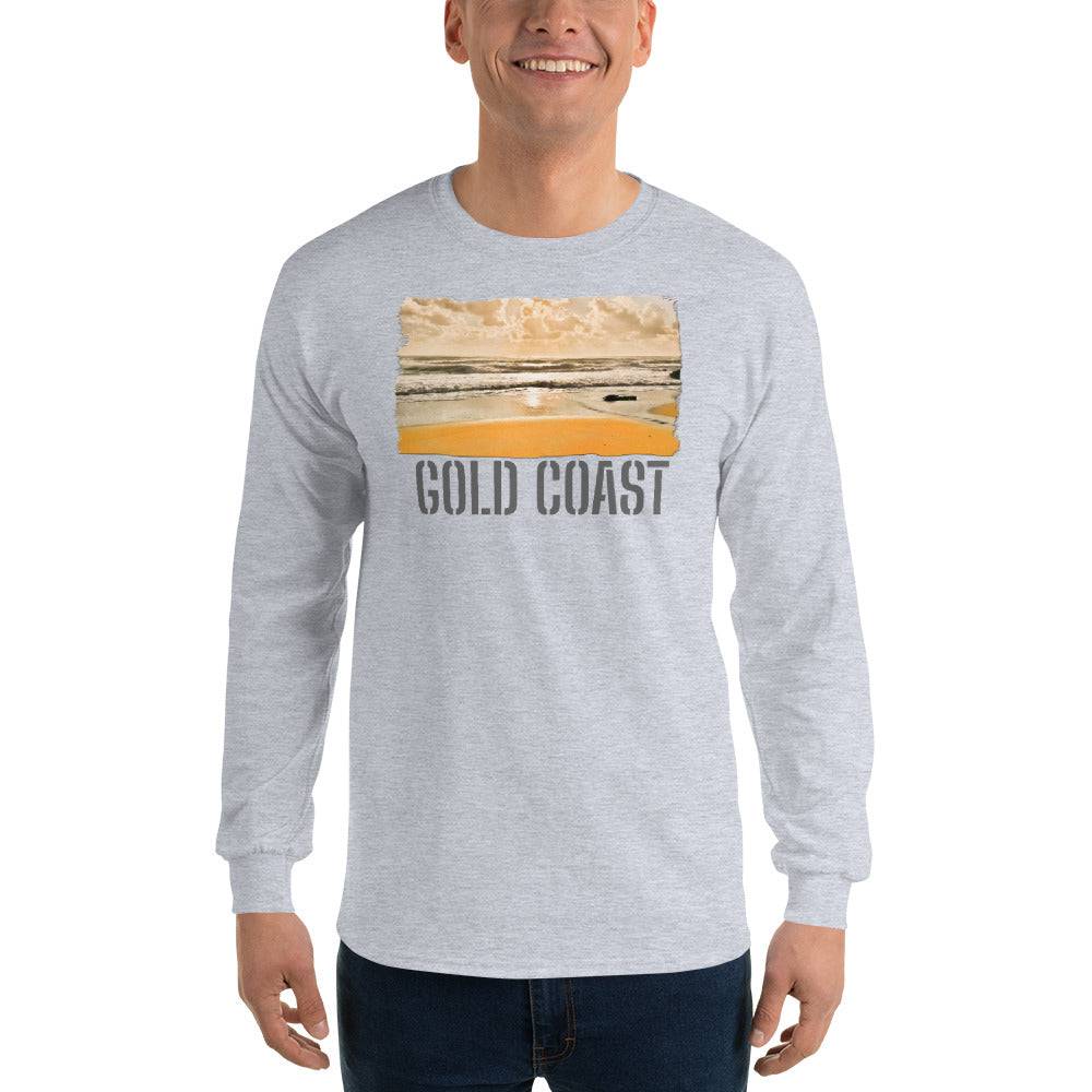 Men’s Long Sleeve Shirt/Gold Coast/Personalised - Enet Images