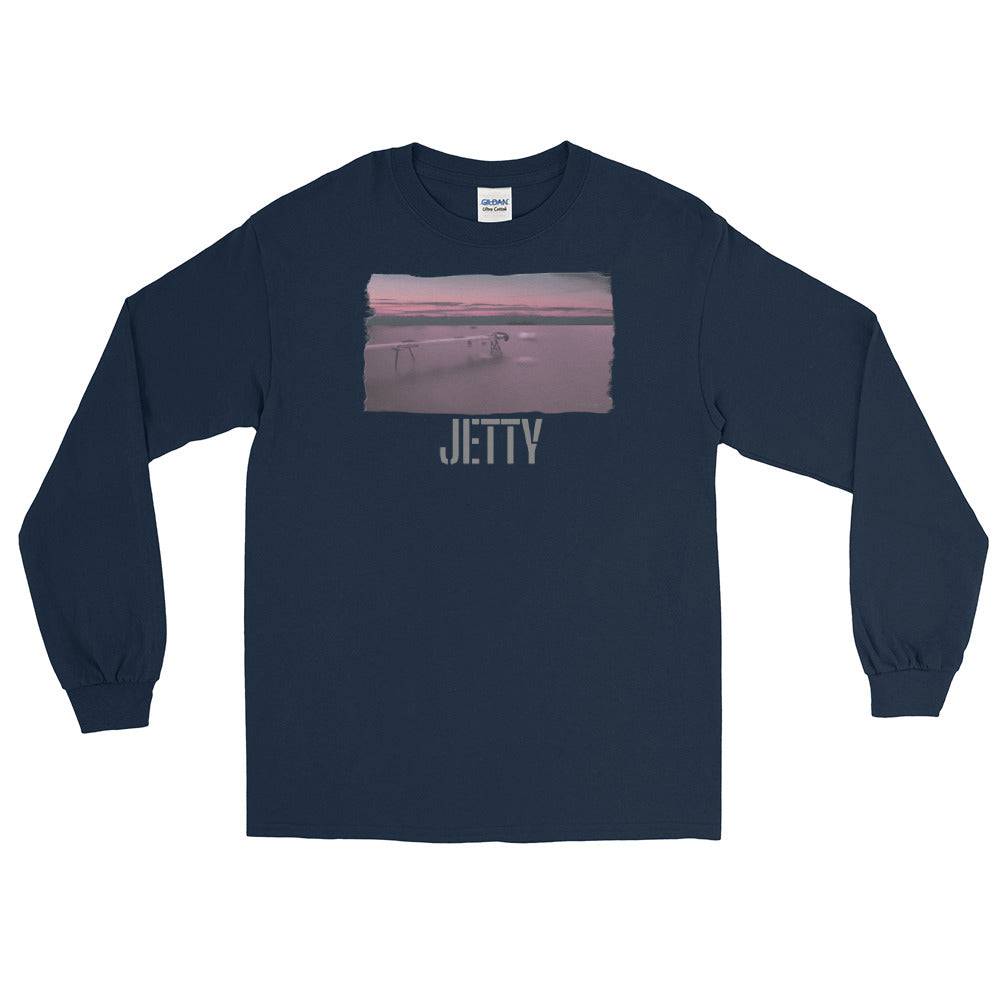 Men’s Long Sleeve Shirt/Jetty Against The Ocean/personalised - Enet Images